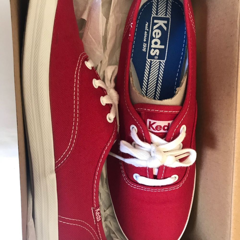 Champion red canvas Keds shoes